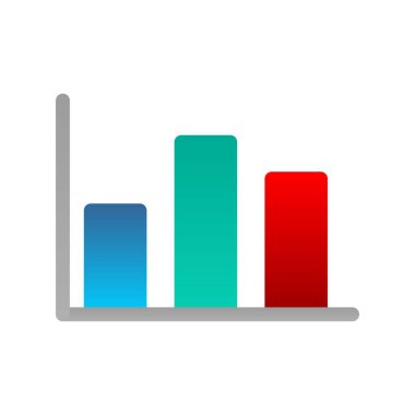 Grafik Düz Gradyan Vektör Simgesi Tasarımı
