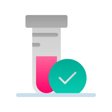 Test Tüpü Düz Gradyan Vektör Simgesi Tasarımı