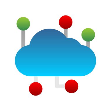 Bağlantı Düz Gradyan Vektör Simgesi Tasarımı