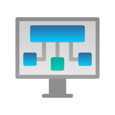 Veri Kaynağı Düz Gradyan Vektör Simgesi Tasarımı