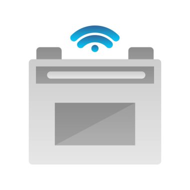 Fırın Düz Gradyan Vektör Simgesi Tasarımı