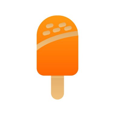  Dondurma Düz Gradyan Vektör Simgesi Tasarımı