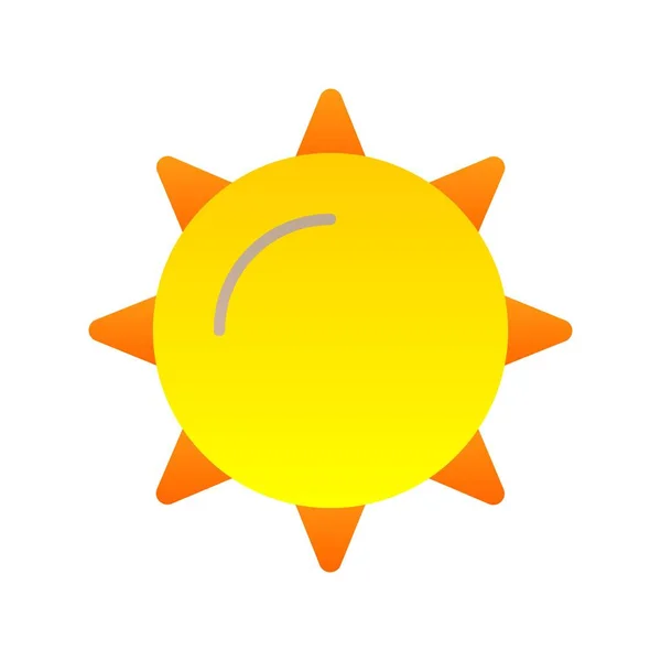 Sun Flat Gradient Vector Icon Desig — Stockvektor