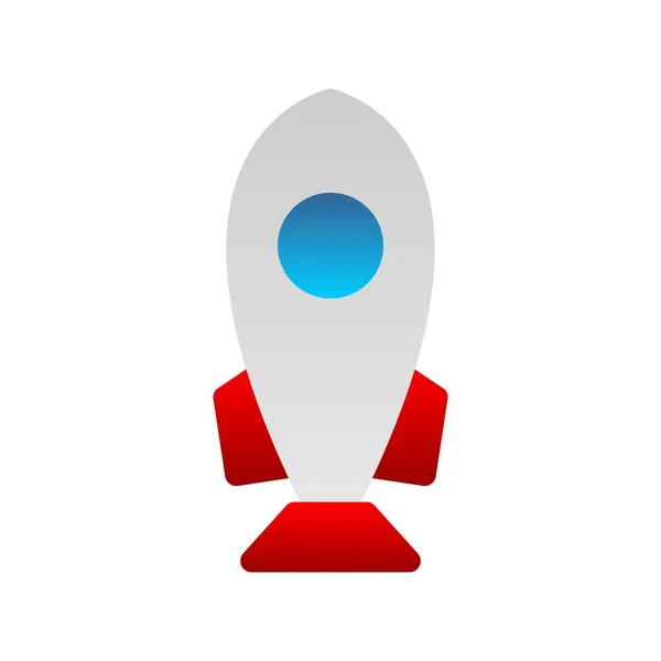 Rocket Flat Gradient Vector Icon Desig — Stock vektor