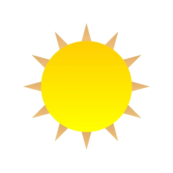 太陽フラットグラデーションベクトルアイコンデザイン — ストックベクタ