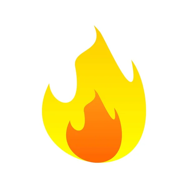 Fire Flat Gradient Vector Icon Desig — Stock Vector