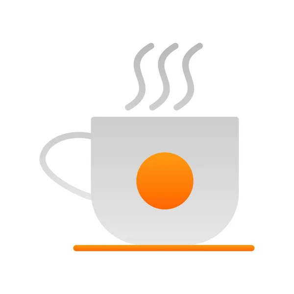 Coffee Cup Flat Gradient Vector Icon Desig — Stockový vektor