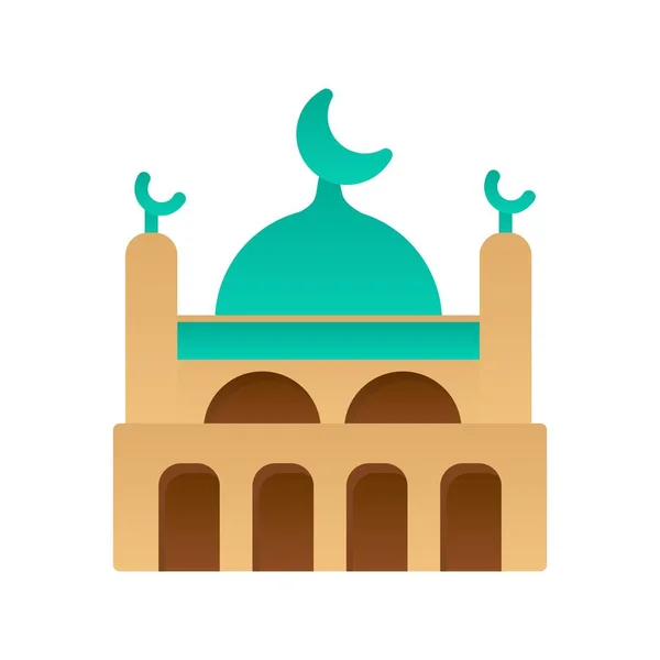 Мечеть Flat Gradient Vector Icon Desig — стоковий вектор
