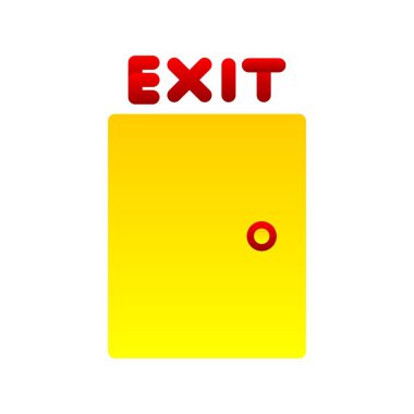 Düz Gradyan Vektör Simgesi Tasarımı Çık