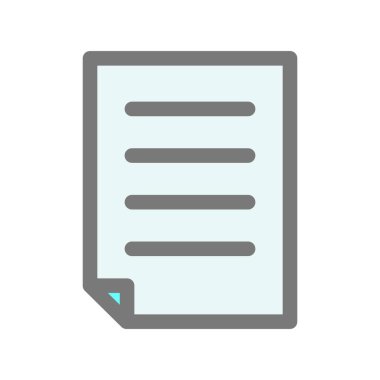 Belge Satırı Işık Vektörü Simgesi Tasarımı