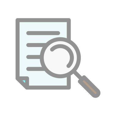 Araştırma Satırı Doldurulmuş Işık Vektörü Simgesi Tasarımı