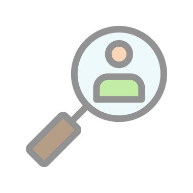 Görev Arayıcı Satırı Işık Vektörü Simgesi Tasarımı Dolduruldu