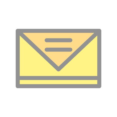 Posta Satırı Doldurulmuş Işık Vektörü Simgesi Tasarımı