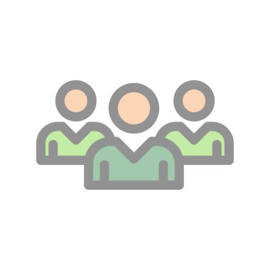 Işık Vektörü Simgesi Tasarımı Dolu İnsanlar Çizgisi