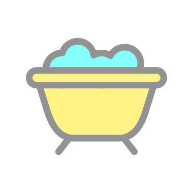 Küvet Satırı Işık Vektörü Simgesi Tasarımı