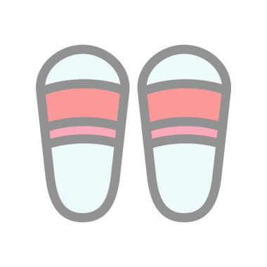 Terlik Çizgisi Işık Vektörü Simgesi Tasarımı