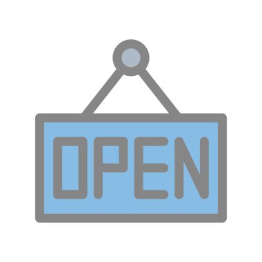  Satır İçi Dolu Işık Vektörü Simgesi Tasarımı Aç