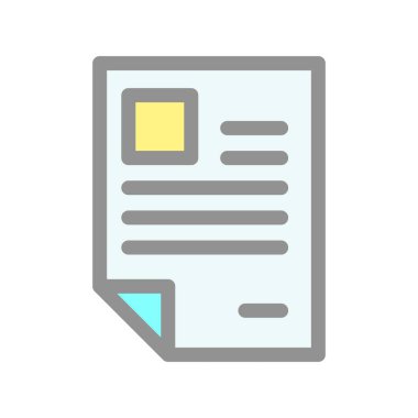 Beyaz Kağıt Kabartma Vektör Simgesi Tasarımı