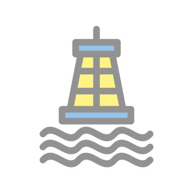  Şamandıra Çizgisi Işık Vektörü Simgesi Tasarımı