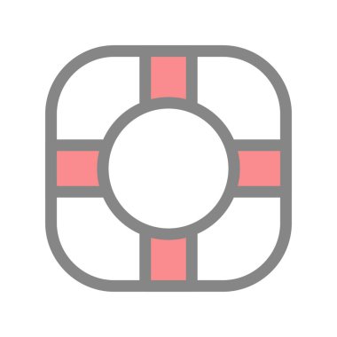 Lifebuoy Satırı Işık Vektörü Simgesi Tasarımı