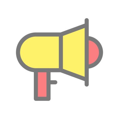  Megafon Satırı Işık Vektörü Simgesi Tasarımı