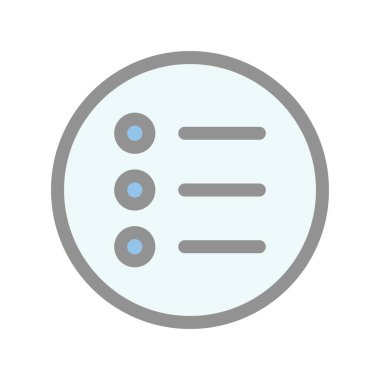 Menü Doldurulmuş Işık Vektörü Simgesi Tasarımı