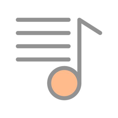 Müzik Doldurulmuş Işık Vektörü Simgesi Tasarımı