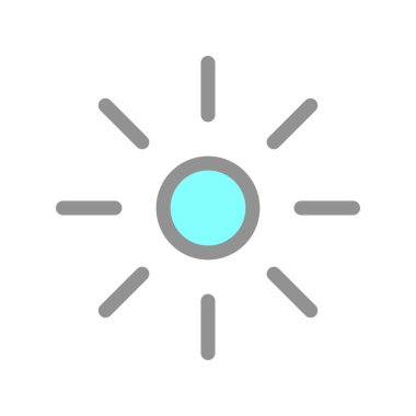 Parlaklık Doldurulmuş Işık Vektörü Simgesi Tasarımı