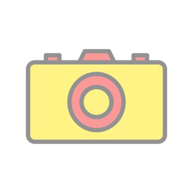 Kamera Dolu Işık Vektörü Simgesi Tasarımı