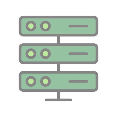 Sunucu Doldurulmuş Işık Vektörü Simgesi Tasarımı