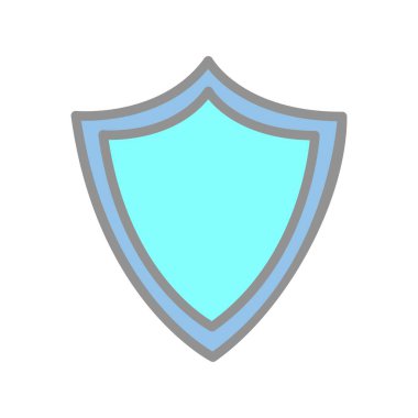 Kalkan Doldurulmuş Işık Vektörü Simgesi Tasarımı