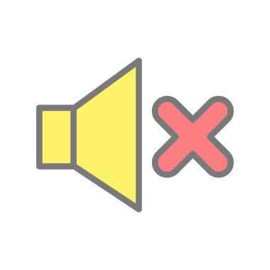 Dilsiz Doldurulmuş Işık Vektörü Simgesi Tasarımı