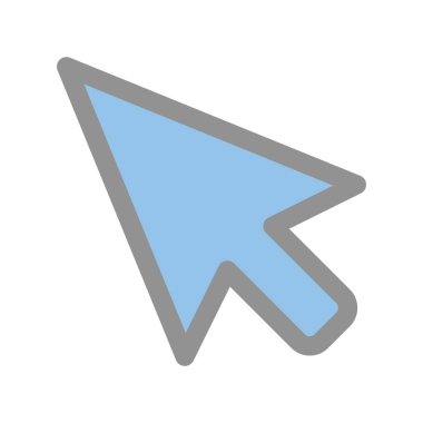 İmleç Doldurulmuş Işık Vektörü Simgesi Tasarımı