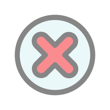 Çapraz Doldurulmuş Işık Vektörü Simgesi Tasarımı