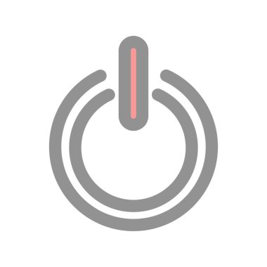 Kapatma Doldurulmuş Işık Vektörü Simgesi Tasarımı