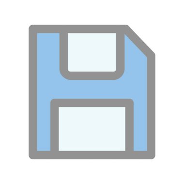 Disket Doldurulmuş Işık Vektörü Simgesi Tasarımı