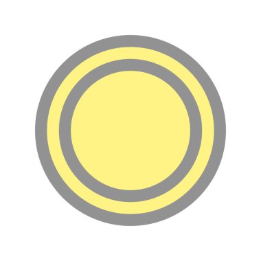 Sikke Doldurulmuş Işık Vektörü Simgesi Tasarımı