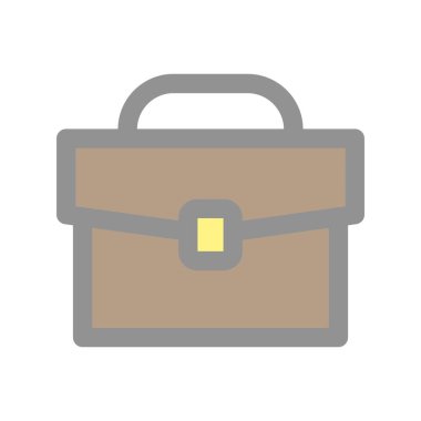 Evrak Çantası Doldurulmuş Işık Vektörü Simgesi Tasarımı