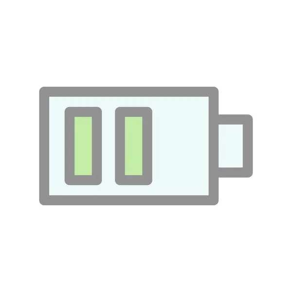 Batterieleitung Gefülltes Licht Vector Icon Design — Stockvektor