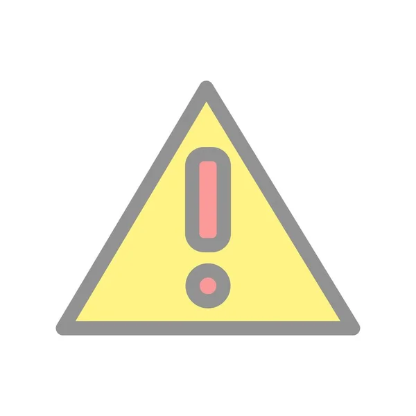 Danger Line Filled Light Vector Icon Design — Stockvektor