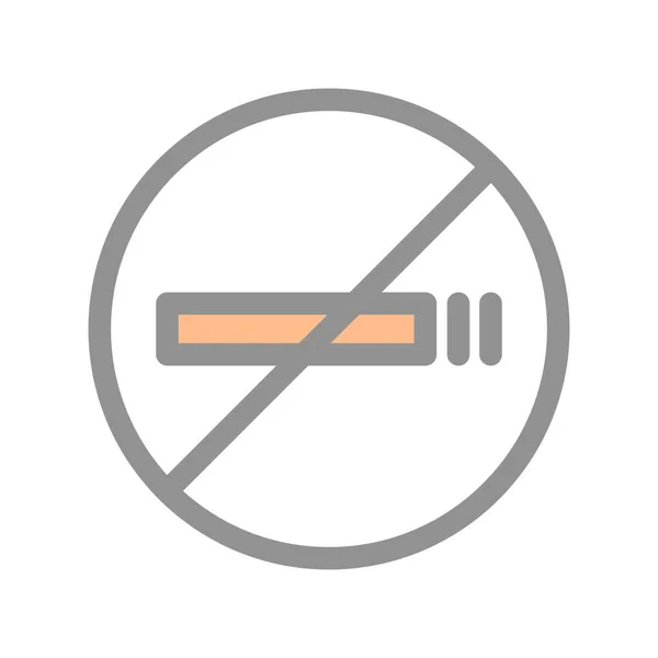 Smoking Filled Light Vector Icon Design — Stock Vector