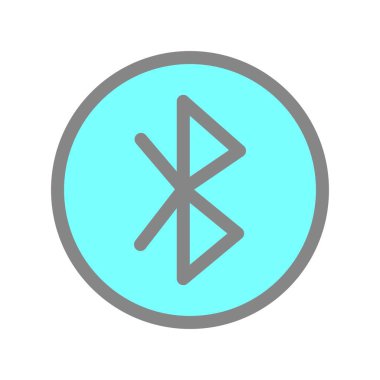 Bluetooth Dolu Işık Vektörü Simgesi Tasarımı