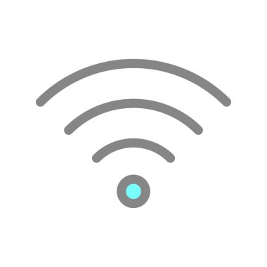 Wifi Doldurulmuş Işık Vektörü Simgesi Tasarımı