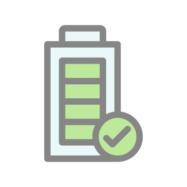 Tam Pil Doldurulmuş Işık Vektörü Simgesi Tasarımı