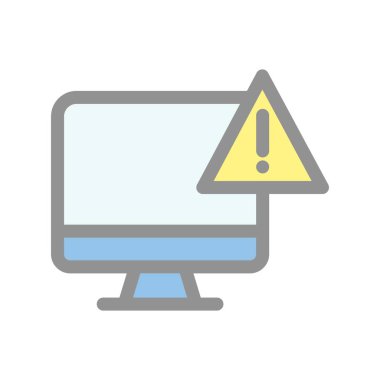 Uyarı Doldurulmuş Işık Vektörü Simgesi Tasarımı