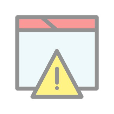 Web Sitesi Dolu Işık Vektörü Simgesi Tasarımı