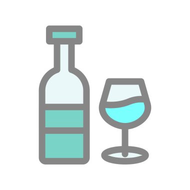 Şarap Doldurulmuş Işık Vektörü Simgesi Tasarımı