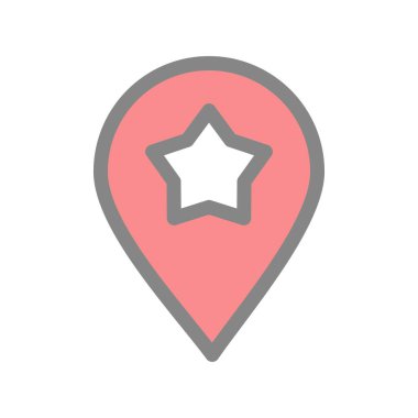 Konum Doldurulmuş Işık Vektörü Simgesi Tasarımı