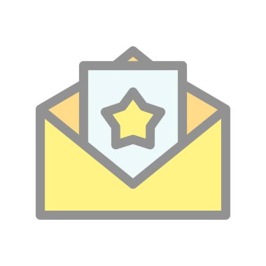 Davetiye Doldurulmuş Işık Vektörü Simgesi Tasarımı 