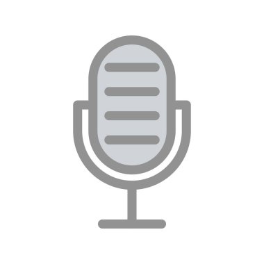 Mikrofon Işık Vektörü Simgesi Tasarımı